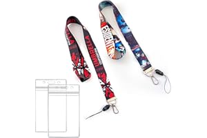 ‎N\C GTOTd Resident Evil Lanyard Schlüsselband (2 Pcs) with ID Badge Holder Ausweishalter Decoartions (2 Pcs). Geschenke Merch Horror Zubehör Key Zeichenfolge Brieftasche Schlüsselband für Teens