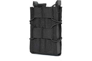 Gunyoo Astuccio per caricatore 5.56mm Porta caricatore universale tattico Softshell regolabile con clip Molle per un facile posizionamento e rimozione