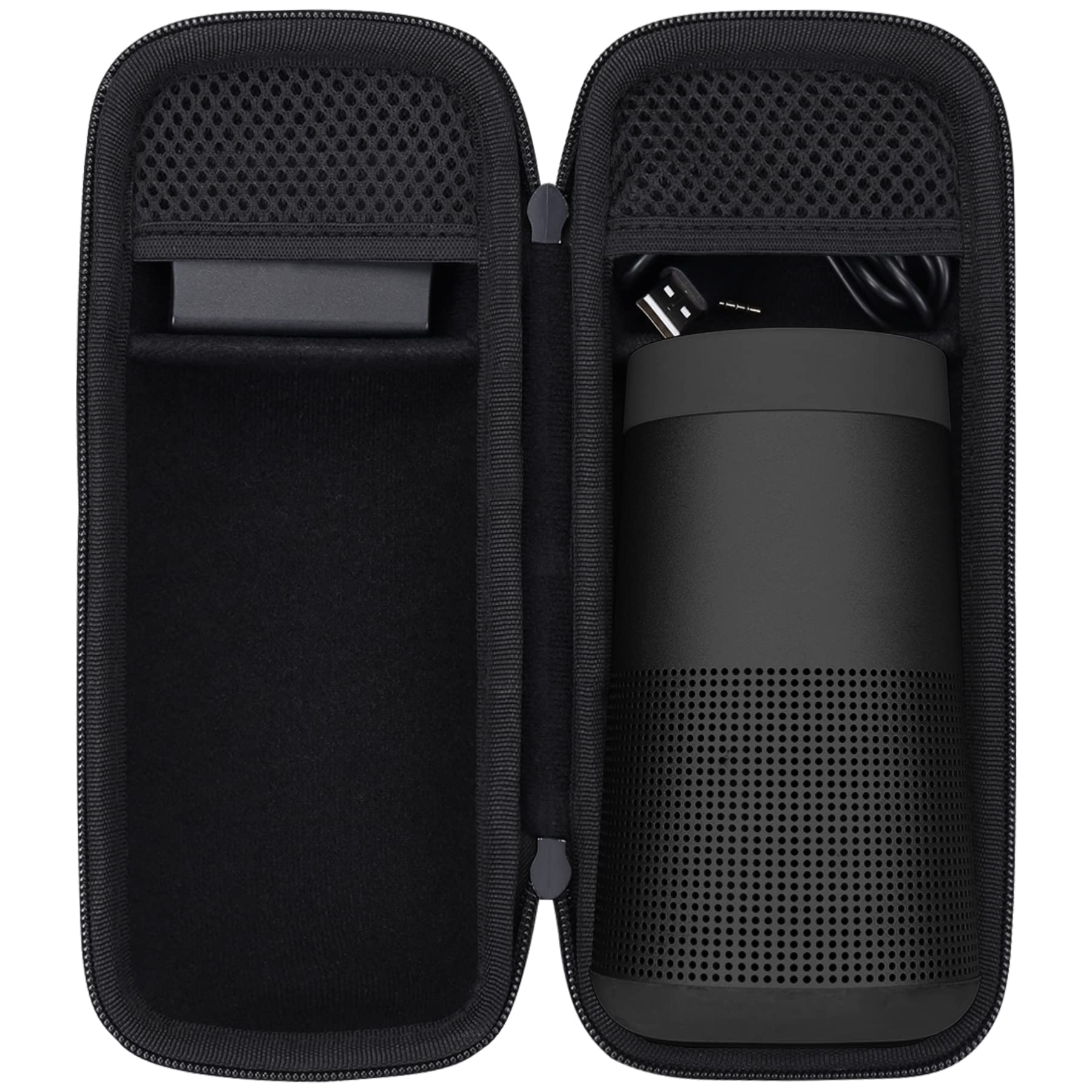 co2CREA Hard Case Replacement for Bose SoundLink Revolve Series II Portable Bluetooth Speaker, Black Case