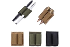 AMIJOUX 3 PZ Supporto per Munizioni Tondo in Nylon Elastico, Due Custodie per Armi Rotonde, Porta Munizioni per Fucili Laterale e Supporto Aggiuntivo per Fucile con Robusto Anello di Aggancio