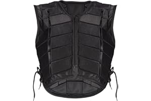 FRDHEE Equitazione Bambino Gilet, Protezione per La Schiena Equestre Protezione per Il Corpo equestre gilet di protezione per sport ed equitazione Gilet da equitazione professionale imbottito in EVA, S