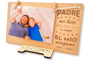 DIGIDU | Marcos de Fotos con Pinzas, portafotos Pinzas, Regalos Originales para Amigos, San Valentin, álbum cumpleaños, día del Padre, Wonderful