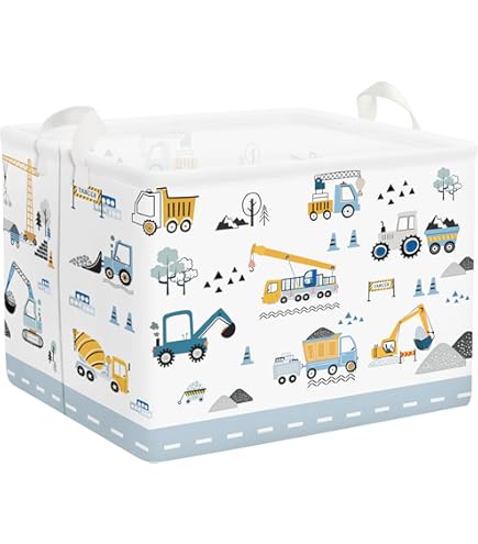 Clastyle Olifant, vos, blauw, wasmand, kinderkamer, dieren, rond, speelgoedmand, kleding, opbergmand voor kinderkamer, 36 x 45 cm