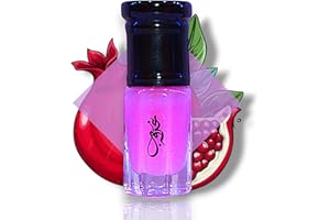 Pomegranate Musk Perfume Oil Blend Fragrance (مسك رمان) by Ghuroob Oud | 3ml Bottle Velvet Pouch Included | Fruity, Floral, Musk Notes | Arabia Attar Perfect for Eid…