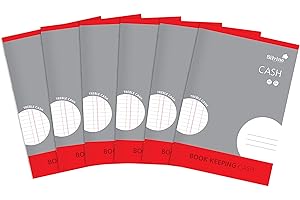 Silvine A4 Book Keeping Cash, 32 Pages Printed 'Treble Cash' - Ref SJA4C-P [Pack of 6]