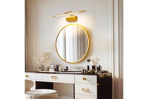 TYhogar Lámpara de Espejo Baño, 57CM LED Luz Espejo 12W 1320LM Aplique de Baño Espejo Con Brazo Doblado Giratorio, Sin Parpadeo Iluminación Frontal, Lámpara de Pared Lámpara de Baño