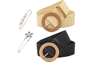 Pezzo Di Tessuto Grezzo Largo Cintura Per Le Donne, Elastico In Vita Cintura Elastica Donna Skinny Cintura In Vita Intrecciata Per Abiti Fibbia Vita Abito Nastro, Nero , Taglia Unica - Foto 9