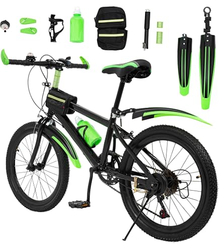 kinderfahrrad 7 gang 20 zoll SICHENSH Fahrrad, für Jungen und Mädchen mit Trinkflasche, Höhenverstellbar Kinder Mountainbike, Fahrrad Kinder Ab 8 Jahre Jungen Mädchen, Kohlenstoffstahl Fahrrad (Grün) Sport & Freizeit Korkglas Handschuhgröße:XL | 11 Everything you need to
