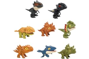 Goowafur 8 Pezzi Giocattoli di Dinosauro Che Si Mordono Le Dita Dinosauro da Dito Action Figure Anime Giocattoli Burattino da Dito di Dinosauro per Bambini Ragazze Ragazzi