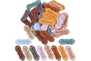 USTNIR 50pcs Etichette Personalizzate In Pelle Handmade Etichette Da Cucire Pu Etichette Toppe Cucito Fatte A Mano Per Borse Di Jeans