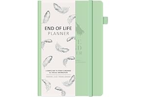 BIROYAL End of Life Planner UK A5-160 Pages 19 Sections Final Arrangements Organizer Notebook - Beneficiary, Funeral Planning, Final Wishes & Will Preparation - Death Planner Book