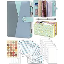 Caianwin Lot De 20 Pochettes à Reliure A6 En PVC, Avec Fermeture éclair à 6 Trous, étanches, En Plastique Transparent, Accessoires De Planification Budgétaire Pour Reliure A6