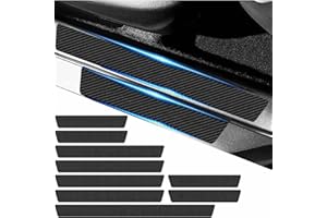 JINRUI-T Car Door Sill Protector，9PCS Car Bumper Protector, Carbon Fiber Door Sill Strip,Rear Bumper Protective Film,Universal Automobile Accessories Threshold Protection Sticker