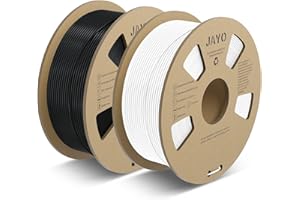 JAYO Filament 1.75 PLA Meta, Filament d'imprimante 3D PLA Meta, Bobines de 2,2 kg, Meta PLA Noir + Blanc Précision dimensionnelle 1,75 mm +/- 0,02, Bon débit Convient pour une impression rapide