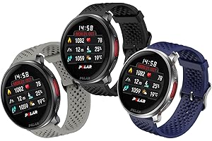 OUTPUTBT Silicone Bracelet 22mm Compatible avec Polar Grit X Pro/Grit X/X2 Pro, Vantage M/M2/M3, Sport Remplacement pour Polar Vantage V2/V3 Bracelets pour Homme Femme