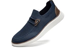 CAIQDM Bequeme nackte Slip-On-Loafer für Herren hautfreundliche rutschfeste Innensohlen Walking-Freizeitschuhe Retro-Mode leichte und atmungsaktive Outdoor-Fitness-Joggingschuhe