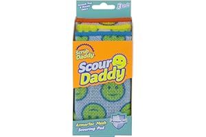 Scrub Daddy Scour Daddy, czyściki bez zadrapań, gąbki do szorowania, gąbki kuchenne do naczyń, środki czyszczące, gąbki do mycia naczyń, 3 szt