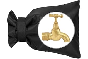 OFFCUP Outside Tap Covers for Winter, 1pcs Thickened Outdoor Tap Cover, Large Outdoor Tap Cover Large Insulated Protector Outdoor Faucet Covers for Winter from Freezing Bursting (Black)