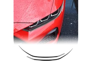 ‎KUNGKIC KUNGKIC Für Ford Mustang 2024 2025 Kohlefaser Auto Scheinwerfer-Augenbrauenabdeckung AugenbraueAugenlider Äußeres Aufkleber Dekorativ Zubehör,Geschenk (Schwarz)