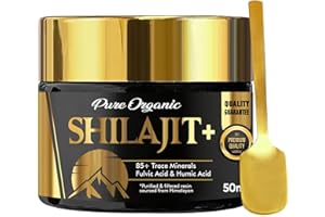 DIKAYI Himalyan Shilajit, Original Himalaya Bio mit -100% Reine Goldene Qualität, Fulvicsäure Mineralien Unterstützt Ausdauer und Vitalitä