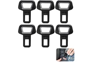 ZORVIXAL 6 Stück Anschnaller Adapter Sicherheitsgurt, 5×6.4cm Ersatzteil für Sicherheitsgurtschloss, Universal-sicherheitsgurtadapter für Autos, Flaschenöffner mit Auto-clip, für Lkw und Transporter, Schwarz