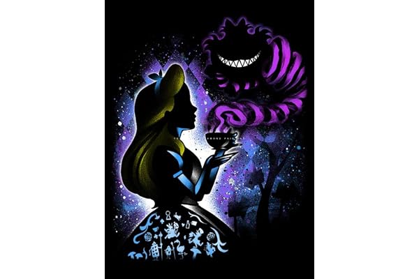 Youtheart Peinture diamant Alice Diamond Art, kit de broderie au point de croix 5D, décoration murale à faire soi-même Taille unique