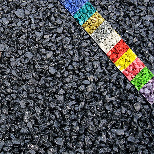 Dekokies Zierkies Streudeko Dekosteine Nuggets Garten Kies (5kg,schwarz)