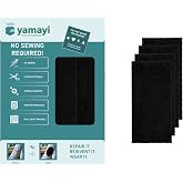 Texfix Yamayi, &Uuml;t&uuml; ile Yapışan S&uuml;et Yama, Yapışkanlı Yama, 4 adet 28 cm x 15 cm, Yıkamaya Dayanıklı, Dikiş Gerektirmez (Siyah