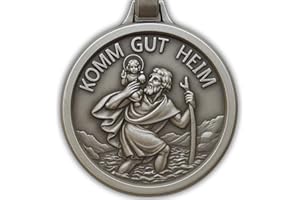 ELBKAISER – Christopherus Auto Schlüsselanhänger – Heiliger Christophorus Auto Anhänger für Autofahrer – Schutzpatron Autofahrer – Christophorus für Auto, Heiliger Ch