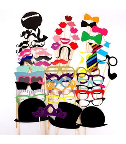 90 stuks foto-booth, Comius Sharp foto-booth, doe-het-zelf foto-rekwisieten, grappige rekwisieten, bruiloft, fotoset, verjaardagsfeestbenodigdheden, decoratieset voor volwassenen en kinderen, 30 x 30