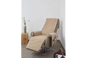 K. & N. Schurwolle Copripoltrona in lana vergine con protezione per braccioli e parte dei piedi lunga, colore folclore