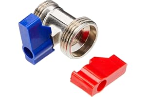 PLUMB PAK PLUMB-PAK PK890AMZ Washing Machine/Dishwasher Tap Straight Connector, Red