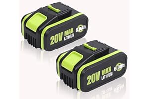BONADGET W3553/WA3551 - Batería de repuesto para herramientas eléctricas Worx 20 V WA3551 WA3572 WA3553 WX390 WX176 WX178 WU268 WA3551 WX166.4 WX372.1 WX800 WGG (6,0 Ah, 2 unidades) 259E WAA. 3760 WA3881