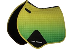 Weatherbeeta Prime Ombre Jump Shaped Saddle Pad - Sunflower Field - Breathable
