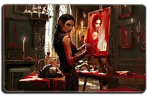 Digital Sorcery Studio Kartenspiel-Playmat – Premium genähter Rand – perfekt für MTG Fallout Commander Decks (Blood Artist)