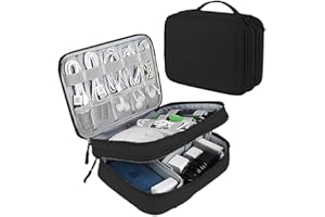 LTLSZRN Bolsa cables organizador, Bolsa organizadora cables, Organizador Cables Viaje, Bolsa organizadora de Accesorios electrónicos, bolsa para cargadores, bolsa para cables y cargadores(Azul oscuro)