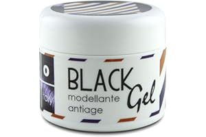 Pop Italy Black Gel - Gel fissativo nero ad effetto coprente per capelli bianchi, grigi e brizzolati - 100 ml