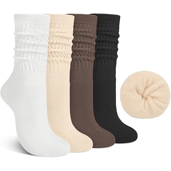 Lot De 4 Paires Chaussettes Chaudes Femme Hiver - Thermiques, Épaisses Et Douces, Taille 35-40, Cadeau Idéal
