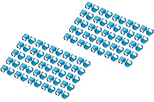 DIGITUS Clips de Couleur pour câbles Patch RJ45 - Organisation par Couleur des câbles réseau - 100 pièces - pour câbles LAN Cat 5e, Cat 6 & Cat 6A - AWG 24/7 à 27/7 - Bleu