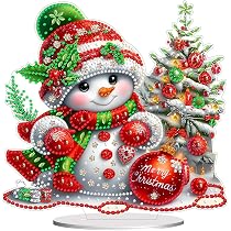 Kit Peinture Diamant Noël - Bonhomme De Neige, Diamants 5D, Fourni Stylo Et Plateau - Déco Table, Bricolage, Cadeau Créatif - 11