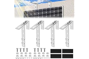 Aolawco 4 sztuki uchwytów solarnych, haki balkonowe, panele słoneczne, mocowanie bez wiercenia