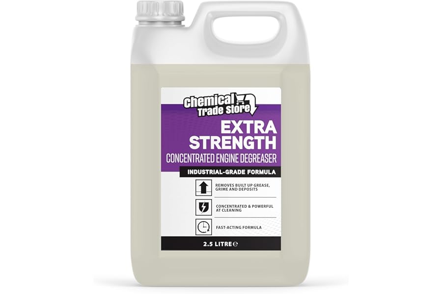 Chemical Trade Store - Concentrated Engine Degreaser & Parts Washer Fluid 2.5L - Heavy-Duty Solvent for Grease, Oil & Grime - Powerful Cleaner for Engines, Machinery & Workshop Tools