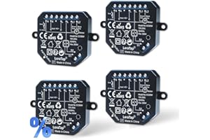 LoraTap controllo Wi-Fi per tapparelle & veneziane motorizzate – posizionamento 0–100%, controllo vocale con Alexa, compatibile con interruttore a 2 pulsanti, confezione da 4, 2,4 GHz, 300 W
