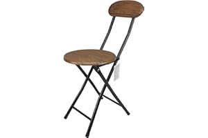 LA BOLATA Silla Plegable y Ligera - Taburete de Metal con Madera - Ideal para Cocina, Jardín, Salón y Terraza Bar - 30x73 CM