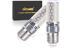 DiCUNO E27 LED Bulb 10W, E27 ES Edison Screw Light Bulbs, Cool White 6000K, 130W Incandescent Equivalent, 1400LM Non-Dimmable Corn Light for Home Lighting, 230V, Pack of 2
