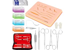 Suture Training Aids Kit: Suture Practice Kit, Komplett Suture Practice, All Inclusive Sutur-kit för utveckling och perfektio