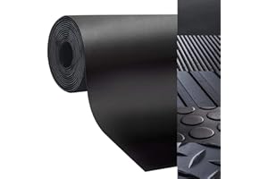 Floordirekt Tappetino in gomma – Piastra in gomma antiscivolo | Adatto come tappetino per garage o tappetino da lavoro | Molte misure a scelta (1,2 x 2,5 m, liscio, spessore: 3 mm)