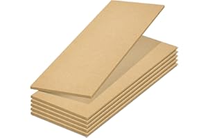 BRIGHT CREATIONS MDF Board, Chipboard Sheets for Crafts (12.7 x 38.1 cm, 6-Pack)