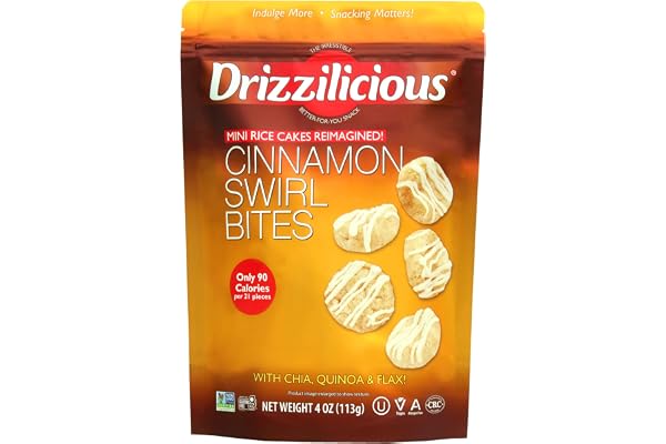 Drizzilicious Kanel mini riskakor med vit chokladdroppe 113 g