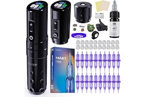 Mast Flip3 Tatueringsmaskin Trådlös 7 Justerbara Slag 2 Batterier